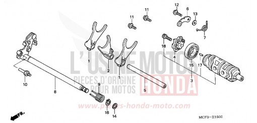 GEARSHIFT DRUM VTR1000SP4 de 2004